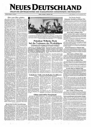Neues Deutschland Online-Archiv on Oct 9, 1953