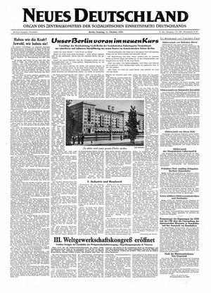 Neues Deutschland Online-Archiv vom 11.10.1953
