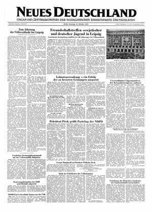 Neues Deutschland Online-Archiv on Oct 18, 1953