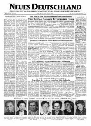 Neues Deutschland Online-Archiv vom 24.10.1953