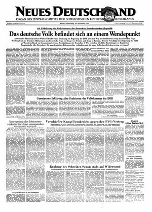 Neues Deutschland Online-Archiv on Nov 26, 1953