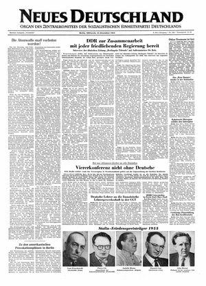 Neues Deutschland Online-Archiv vom 23.12.1953
