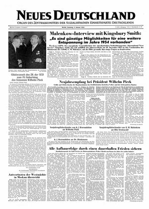 Neues Deutschland Online-Archiv on Jan 3, 1954