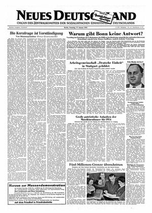 Neues Deutschland Online-Archiv vom 17.01.1954