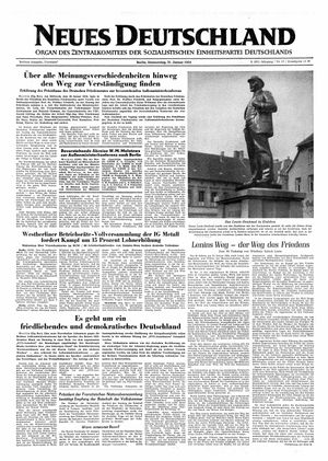 Neues Deutschland Online-Archiv vom 21.01.1954