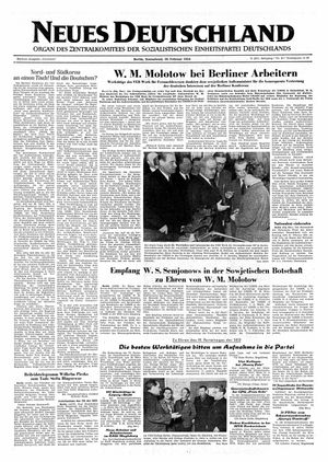 Neues Deutschland Online-Archiv vom 20.02.1954