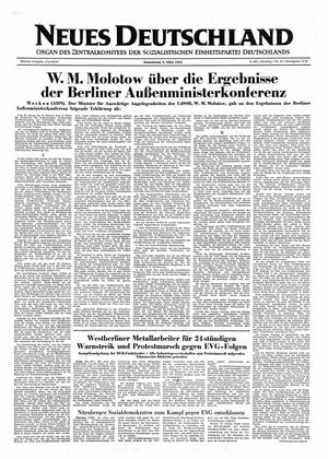 Neues Deutschland Online-Archiv vom 06.03.1954