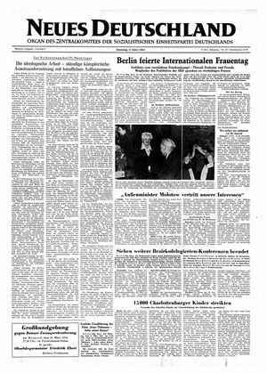 Neues Deutschland Online-Archiv vom 09.03.1954