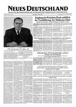 Neues Deutschland Online-Archiv vom 11.03.1954