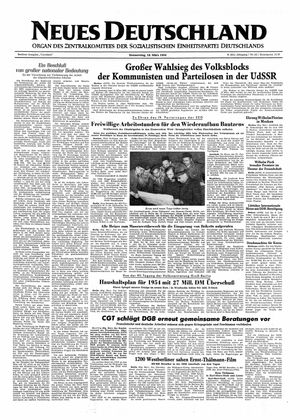 Neues Deutschland Online-Archiv vom 18.03.1954