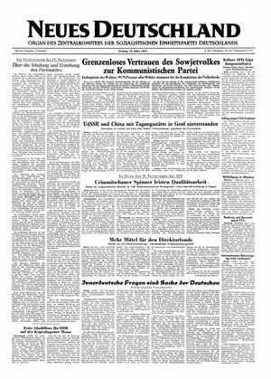 Neues Deutschland Online-Archiv vom 19.03.1954