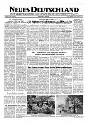 Neues Deutschland Online-Archiv vom 20.03.1954