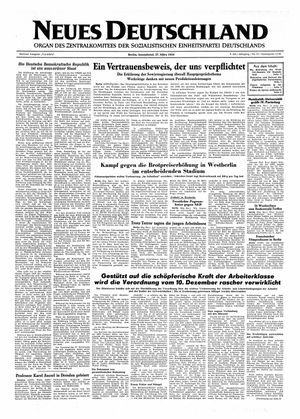 Neues Deutschland Online-Archiv vom 27.03.1954