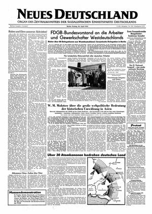 Neues Deutschland Online-Archiv vom 30.04.1954
