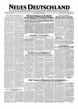 Neues Deutschland Online-Archiv vom 07.05.1954