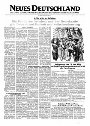 Neues Deutschland Online-Archiv vom 08.05.1954