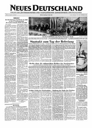 Neues Deutschland Online-Archiv on May 9, 1954