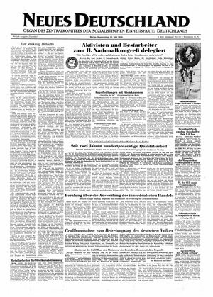 Neues Deutschland Online-Archiv vom 13.05.1954