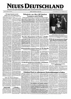 Neues Deutschland Online-Archiv vom 22.05.1954