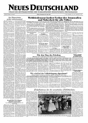 Neues Deutschland Online-Archiv vom 29.05.1954