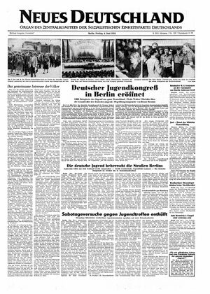 Neues Deutschland Online-Archiv vom 04.06.1954