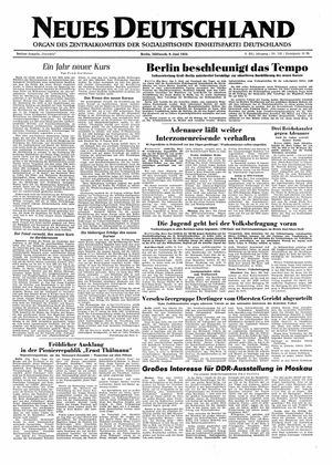 Neues Deutschland Online-Archiv vom 09.06.1954