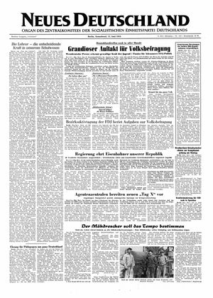 Neues Deutschland Online-Archiv vom 12.06.1954