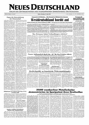Neues Deutschland Online-Archiv vom 15.06.1954