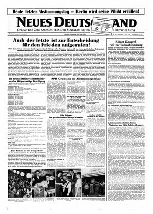 Neues Deutschland Online-Archiv vom 29.06.1954