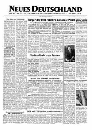 Neues Deutschland Online-Archiv vom 30.06.1954