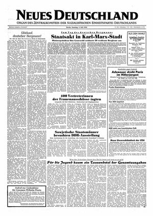 Neues Deutschland Online-Archiv vom 04.07.1954