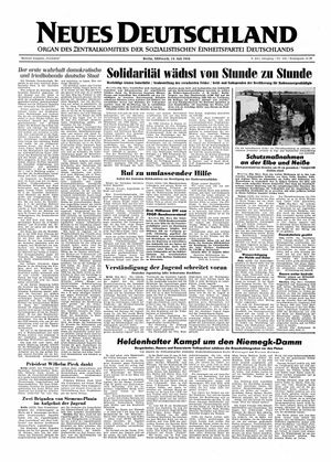Neues Deutschland Online-Archiv vom 14.07.1954