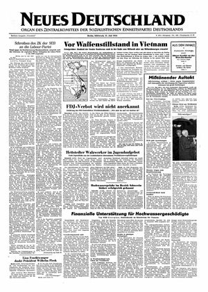 Neues Deutschland Online-Archiv vom 21.07.1954
