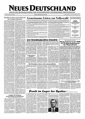 Neues Deutschland Online-Archiv vom 28.07.1954