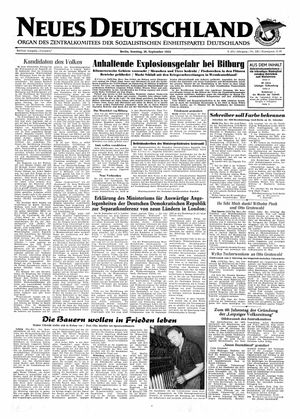 Neues Deutschland Online-Archiv vom 26.09.1954