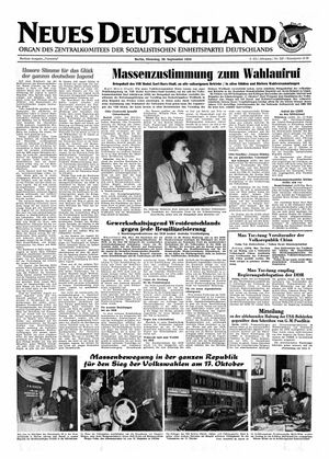 Neues Deutschland Online-Archiv vom 28.09.1954
