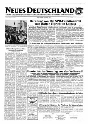 Neues Deutschland Online-Archiv vom 10.10.1954