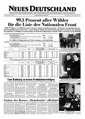 Neues Deutschland Online-Archiv vom 19.10.1954