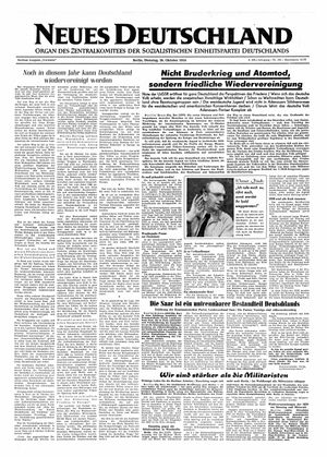 Neues Deutschland Online-Archiv vom 26.10.1954