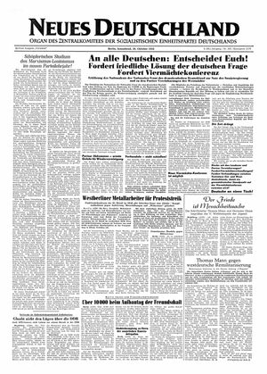 Neues Deutschland Online-Archiv vom 30.10.1954