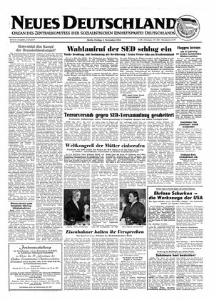 Neues Deutschland Online-Archiv vom 05.11.1954