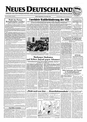 Neues Deutschland Online-Archiv vom 06.11.1954