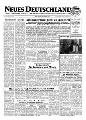 Neues Deutschland Online-Archiv vom 10.11.1954