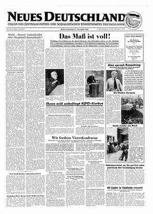 Neues Deutschland Online-Archiv vom 13.11.1954
