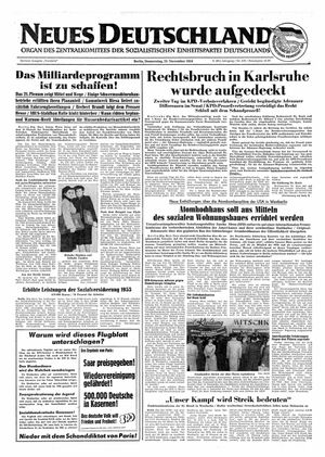 Neues Deutschland Online-Archiv vom 25.11.1954