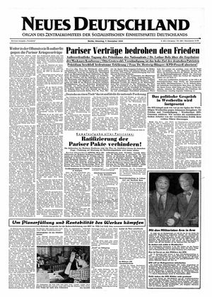 Neues Deutschland Online-Archiv vom 07.12.1954