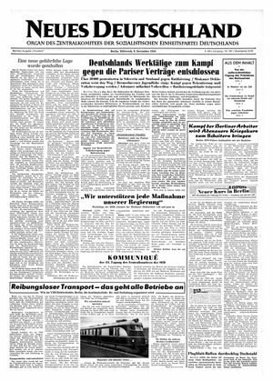 Neues Deutschland Online-Archiv vom 08.12.1954