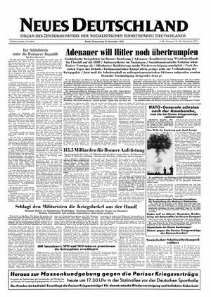 Neues Deutschland Online-Archiv vom 16.12.1954