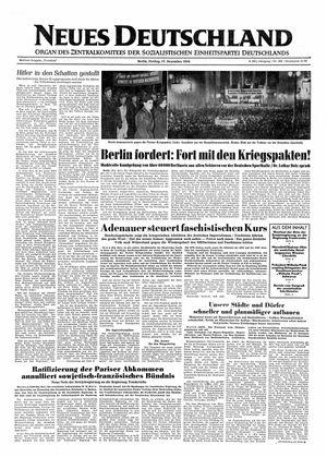 Neues Deutschland Online-Archiv vom 17.12.1954