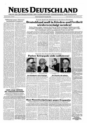 Neues Deutschland Online-Archiv vom 18.12.1954